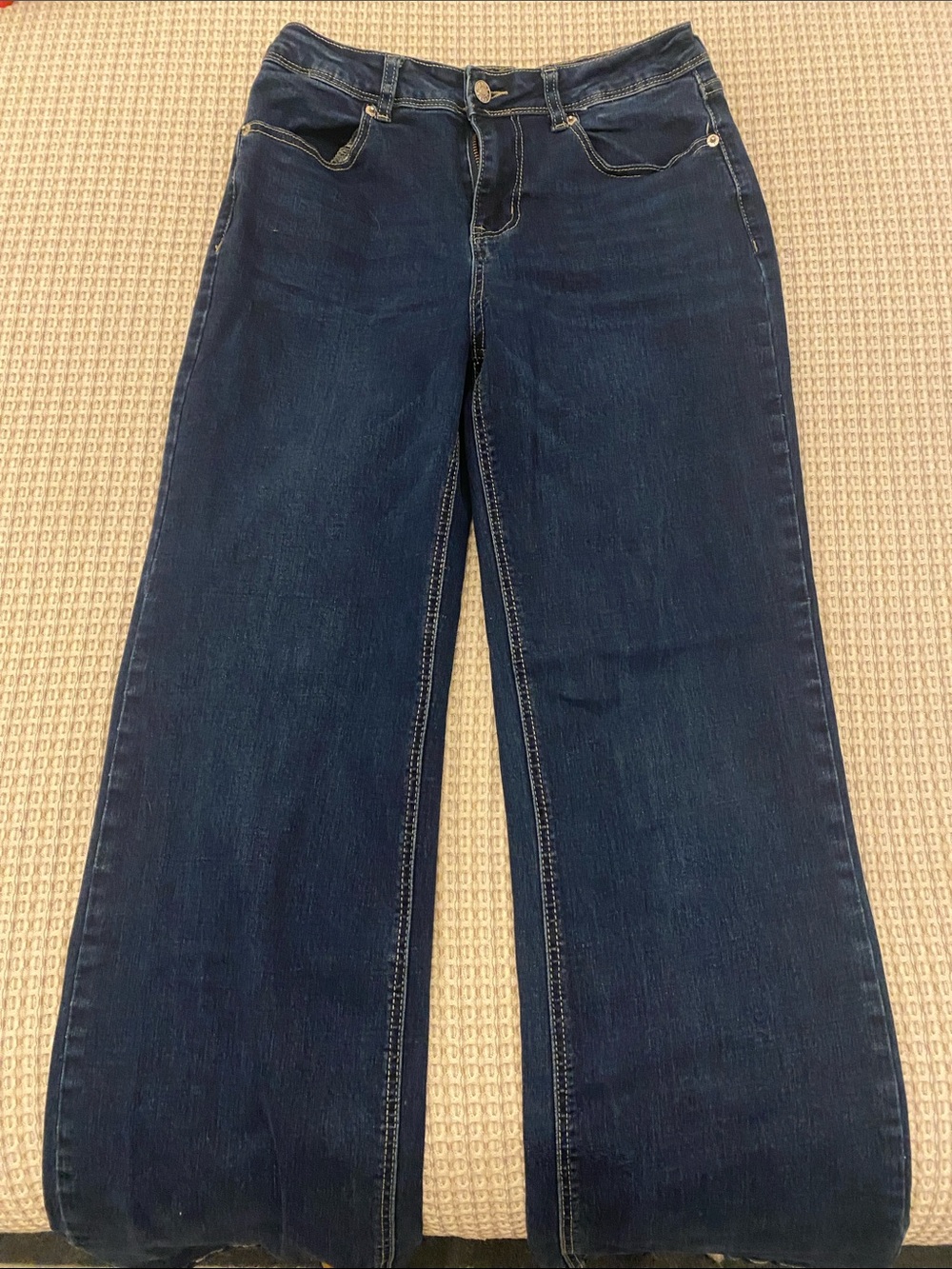 Classic Wide-Leg Women’s Jeans - Dark Blue